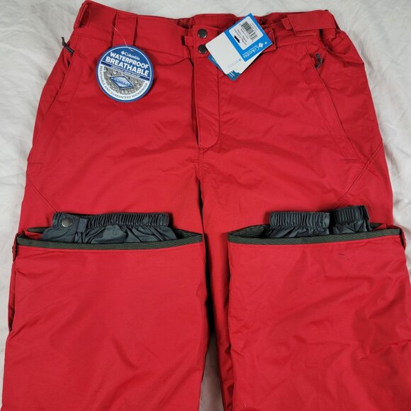 Columbia Omni Tech Bugaboo Mens Large Red Ski Pants Winter Snow Outdoors Camping - Picture 4 of 12
